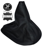 BLACK STITCH MANUAL REAL LEATHER GEAR GAITER BOOT FITS TOYOTA MATRIX 2003-2008