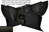 YELLOW STITCH 2X REAR SIDE BOTTOM SEAT TRIM SKIN COVERS FITS TOYOTA CELICA 78 79