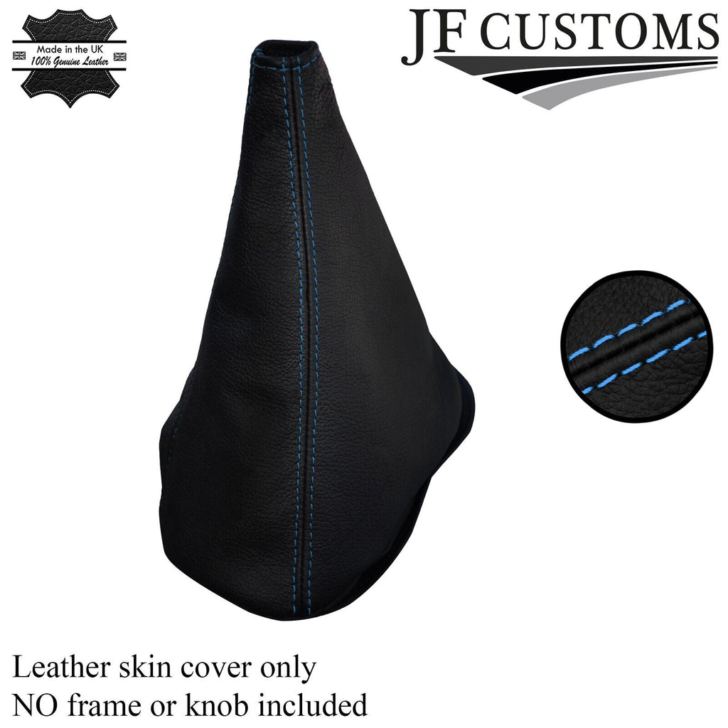 BLUE STITCH FITS MINI COOPER CLASSIC REAL LEATHER GEAR GAITER COVER CUSTOM NEW