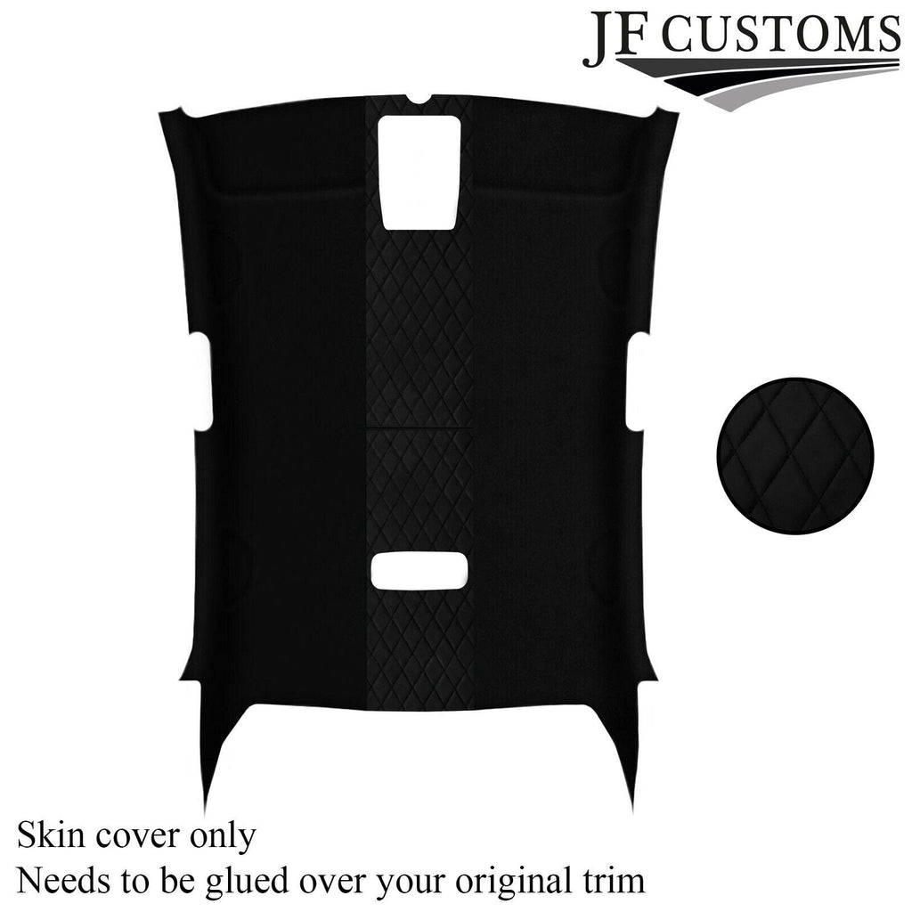 DSG2 BLACK DIAMOND STITCH LUXE SUEDE HEADLINER COVER FOR VW JETTA MK5 05-19 5DR