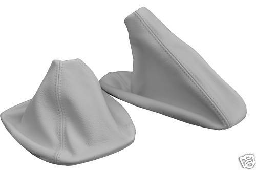 FITS BMW E36 1991-1998 GEAR HANDBRAKE GAITERS LEATHER GREY CUSTOM NEW MADE IN UK