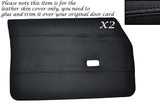 BLACK STITCH 2X FRONT DOOR CARDS LEATHER SKIN COVERS FITS FORD CORTINA MK4 MK5