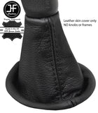BLACK STITCH TOP GRAIN LEATHER MANUAL GEAR GAITER FITS SMART FORFOUR 2014-2018