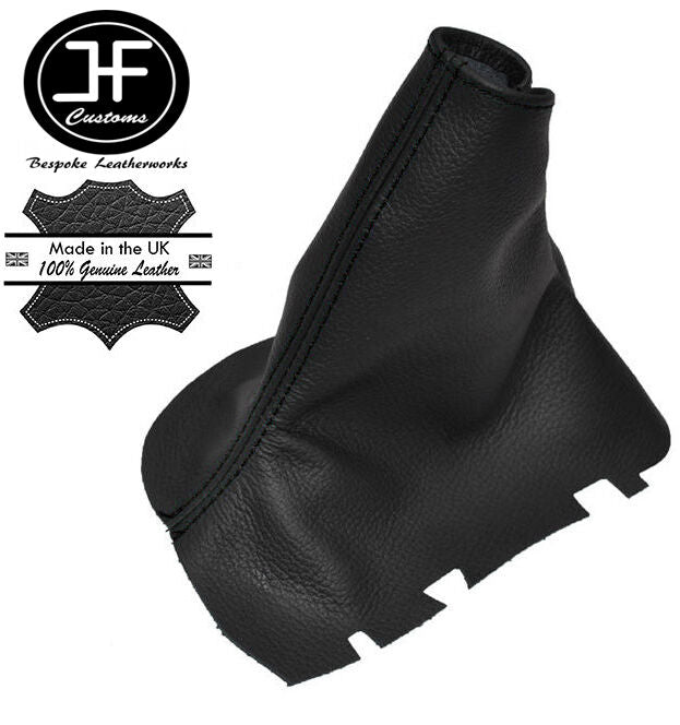 BLACK STITCHING FITS VOLVO V70  2000-2007 BLACK HANDBRAKE GAITER LEATHER COVER