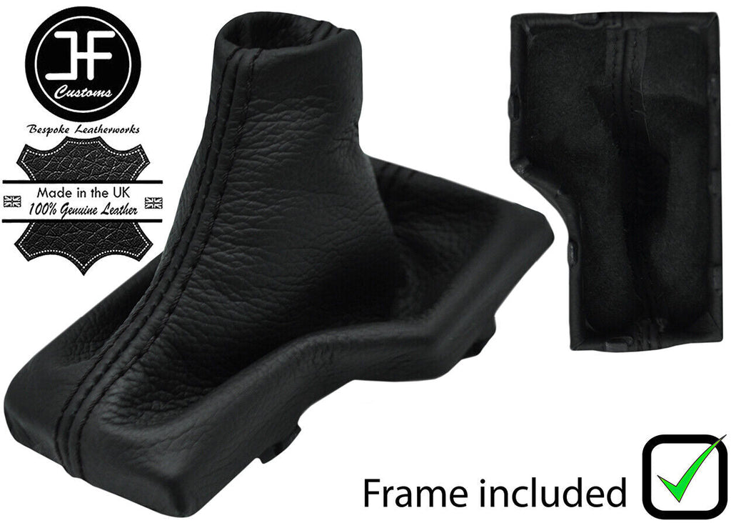 BLACK STITCH LEATHER AUTOMATIC GEAR GAITER+PLASTIC FRAME FOR KIA STINGER 17-19
