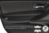 BLACK STITCH 2X FRONT DOOR ARMREST LEATHER COVERS FITS BMW 3 SERIES F30 F31