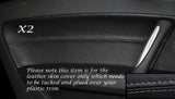 GREY STITCHING 2X DOOR CARD LEATHER SKIN COVERS FITS AUDI TT MK2 2006-2014