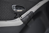 black stitch FITS TOYOTA YARIS 06-10 2X DOOR HANDLE LEATHER COVERS CUSTOM NEW