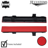 RED LEATHER CUP HOLDER BLANK TRIM COVER + FRAME FITS VW GOLF MK4 98-05