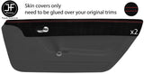 RED STITCH 2X UPPER TOP DOOR CAPPING SUEDE COVERS FITS AUDI TT MK1 98-06