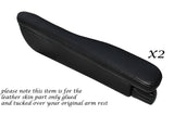 BLACK STITCH 2X SEAT ARMREST SKIN COVERS FITS LAND ROVER RANGE ROVER VOGUE L322