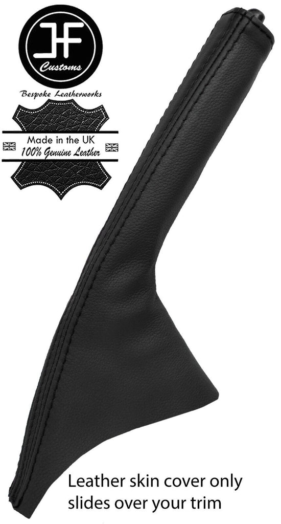 BLACK & BLACK TOP GRAIN LEATHER HANDBRAKE GAITER FOR TOYOTA CELICA MK7 1999-05