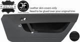 BLACK REAL LEATHER 2X DOOR CARD TRIM COVERS FITS AUDI TT MK1 1998-2006
