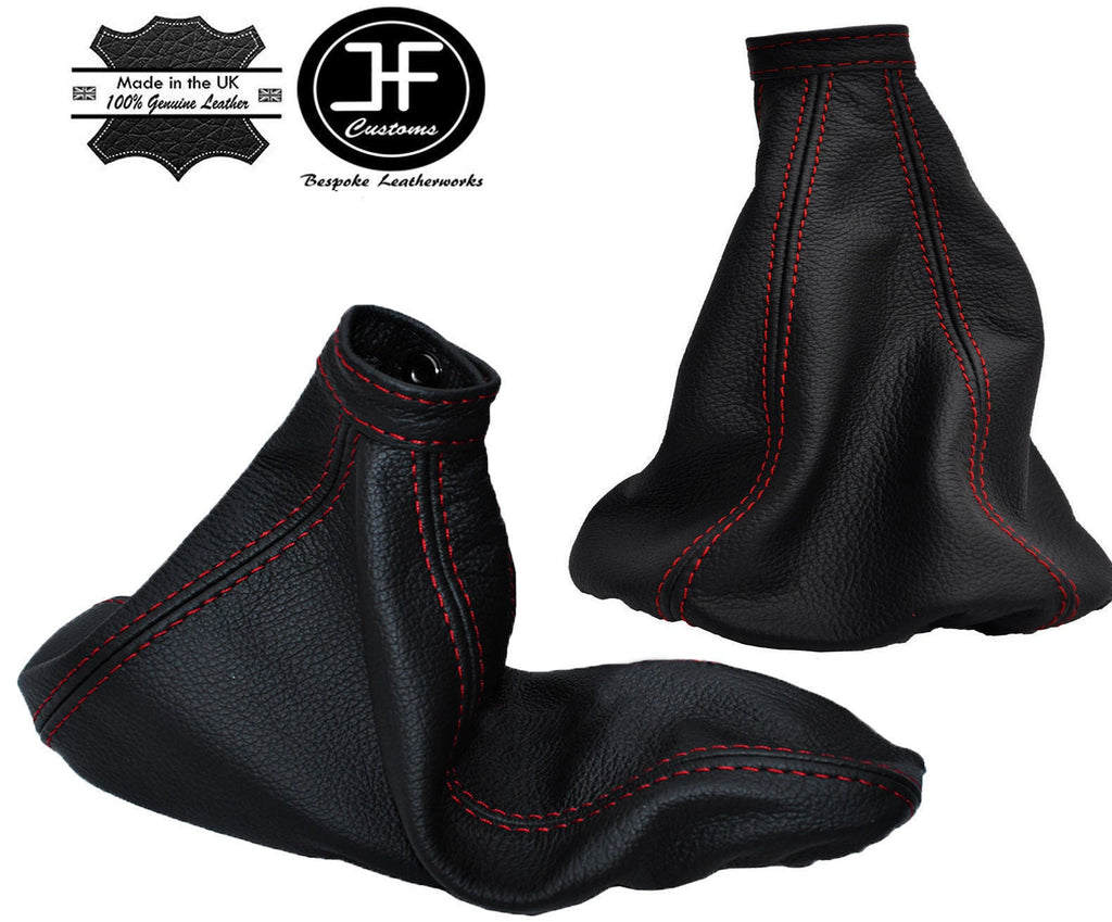 RED STITCHING REAL LEATHER GEAR & HANDBRAKE GAITER FITS ALFA ROMEO 155 92-98