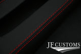 RED STITCH 2X UPPER B PILLAR LEATHER COVER FITS NISSAN JUKE F15 2010-2019