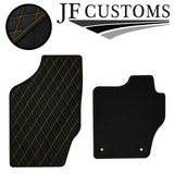 YELLOW DIAMOND STITCH VINYL 4X TAILORED FLOOR CARPETS FOR CITROEN DS4 10-18 JF1
