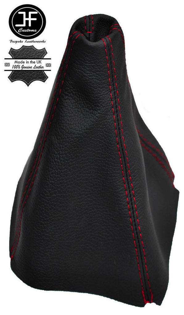 RED STITCHING FITS HYUNDAI I10  2007-2014 REAL LEATHER GEAR STICK GAITER