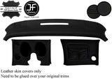 BLACK STITCH DASH DASHBOARD KIT REAL LEATHER COVERS FITS CORVETTE C3 1970-1976