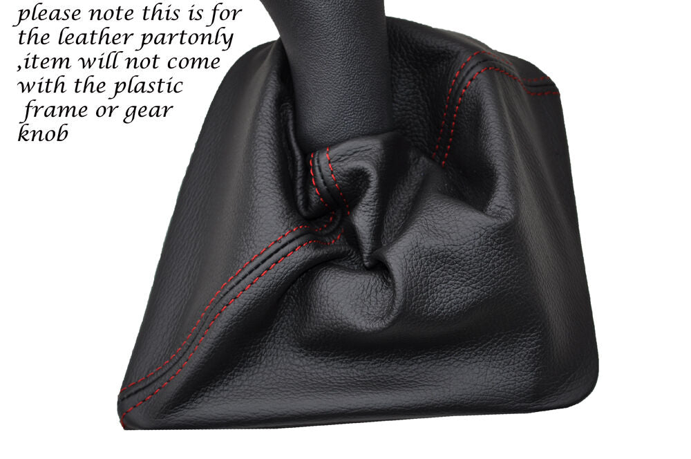 RED STITCH LEATHER MANUAL GEAR GAITER FITS RENAULT KANGOO 2 MK2 2008-2014