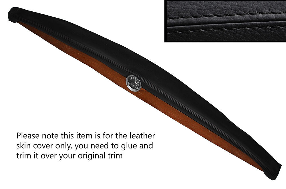 BLACK STITCHING TOP DASH DASHBOARD LEATHER SKIN COVER FITS ROVER P4 CUSTOM NEW