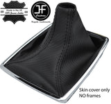 BLACK STITCH CARBON FIBER VINYL GEAR GAITER FITS MERCEDES C CLASS W204 2007-14