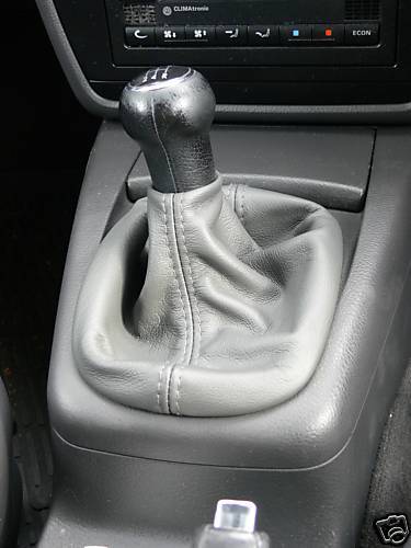 FITS VW PASSAT GREY LEATHER GEAR  GAITER COVER 95-02 CUSTOM NEW MADE IN UK
