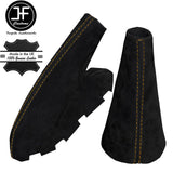 YELLOW STITCH FOR BMW MINI COOPER R56 R57 CLUBMAN R55 2007-2013 SET BLACK SUEDE