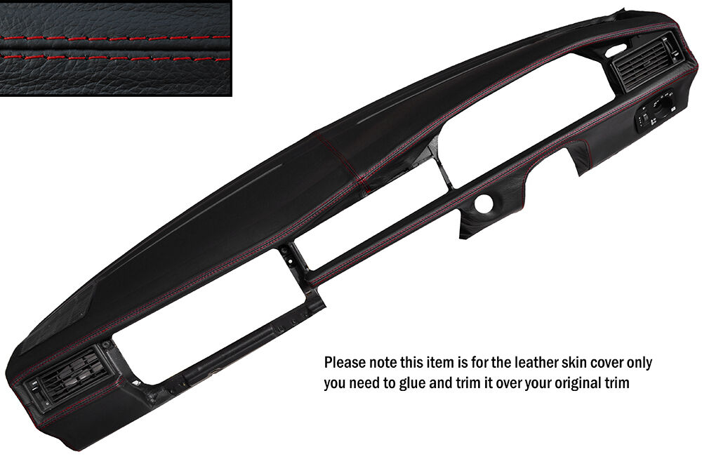 RED STITCHING DASH DASHBOARD LEATHER SKIN COVER FITS MERCEDES W201 190 190E