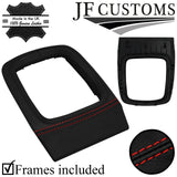 RED STITCH LEATHER GEAR TRIM + SURROUND COVERS + FRAMES FOR FORD MONDEO 07-10