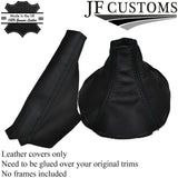 BLACK STITCH FITS MAZDA RX-7 MK3 1992-2002 GEAR STICK+HANDBRAKE GAITER LEATHER