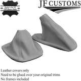 FITS BMW E46 1999-2005 GEAR HANDBRAKE GAITERS LEATHER MID GREY MADE IN UK