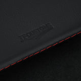 DARK RED STITCH STORAGE CUBBY BOX LEATHER COVER+FRAME FOR MAZDA MX5 MK4 ND 15-20