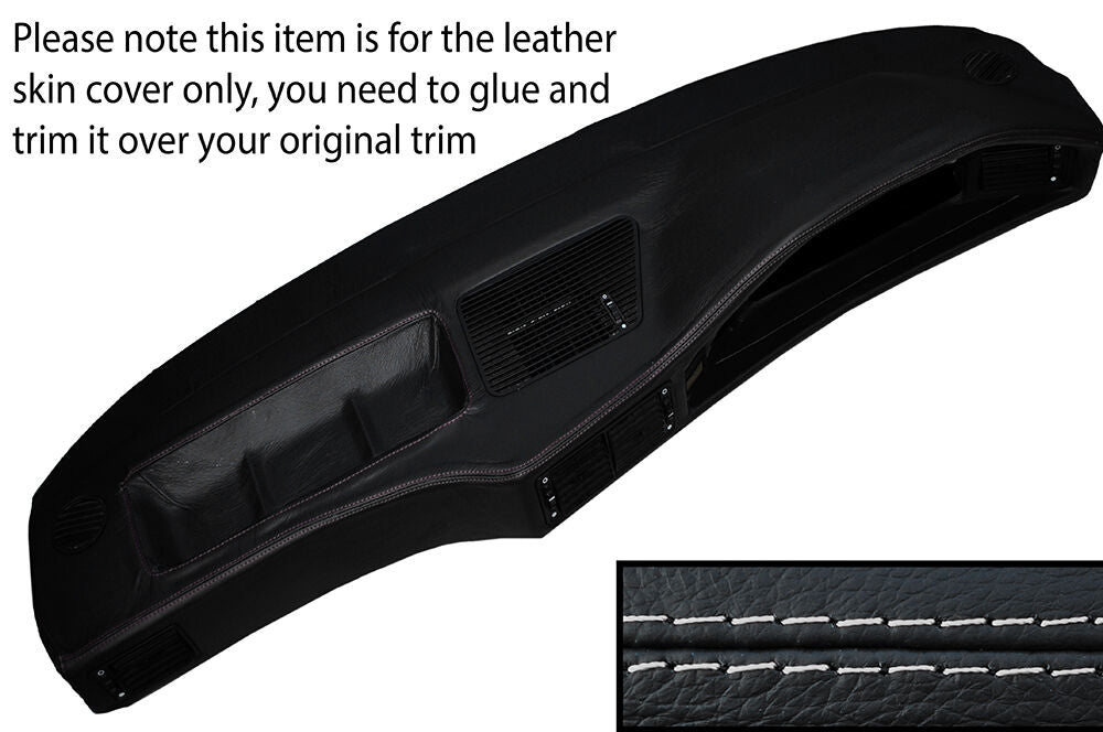 GREY STITCH DASH DASHBOARD LEATHER SKIN COVER FITS BMW 5 SERIES E28 1981-1987