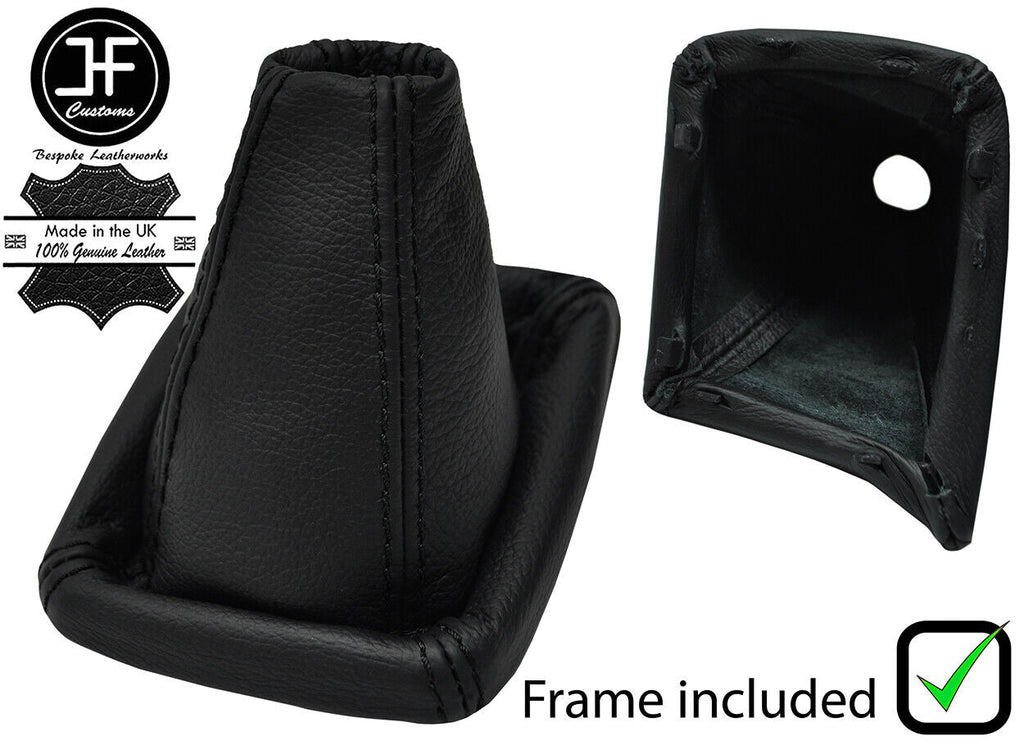BLACK STITCH LEATHER MANUAL GEAR GAITER+PLASTIC FRAME FOR CITROEN RELAY 94-06