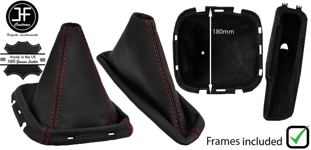 RED STITCH LEATHER GEAR +HANDBRAKE GAITER + FRAME FOR NISSAN PATHFINDER 05-12