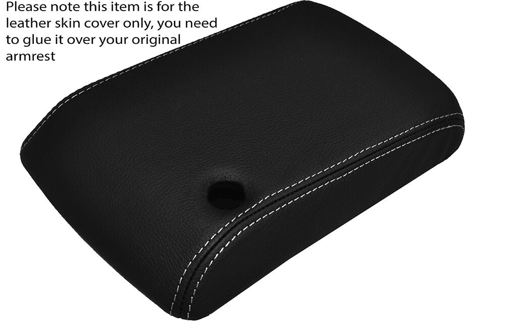 WHITE STITCHING ARMREST LID LEATHER SKIN COVER FITS JEEP WRANGLER TJ 1997-2002