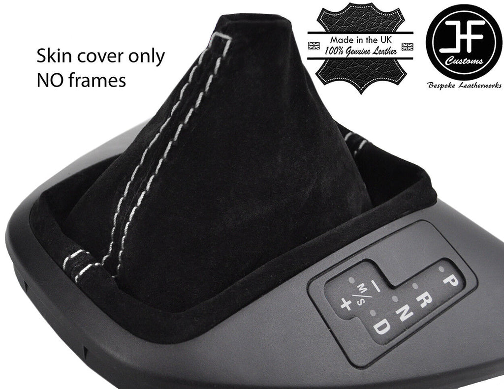 WHITE STITCH REAL SUEDE  AUTO AUTOMATIC GEAR GAITER FOR BMW X5 E53 2000-2006