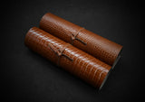 GENUINE ITALIAN TOP-GRAIN EMBOSSED ALLIGATOR PRINT LEATHER 2X 30CM SHEETS+CORD
