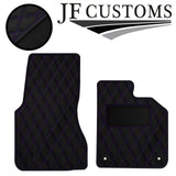 PURPLE DIAMOND STITCH VINYL 2X TAILORED FLOOR CARPET FOR SMART FORTWO 453 14-21