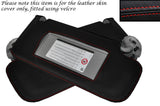 RED STITCH 2X SUN VISORS COVERS FITS VAUXHALL OPEL HOLDEN ASTRA J MK6 09-14