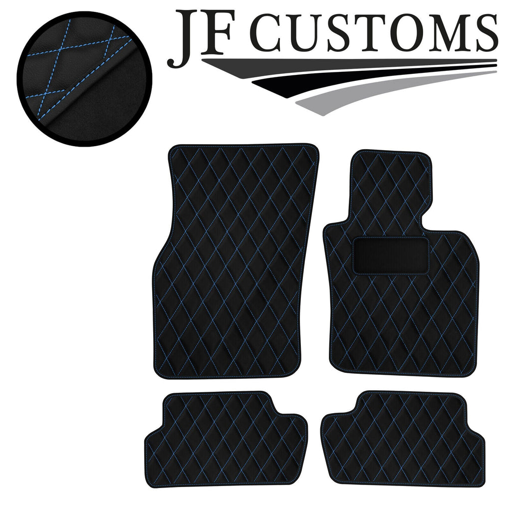 L BLUE DIAMOND STITCH VINYL 4X TAILORED FLOOR CARPETS FOR BMW MINI F56 13-21 JF1