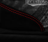 RED STITCH LEATHER OVER RUBBER HANDBRAKE COVER FOR VW T25 T3 WESTFALIA CAMPER