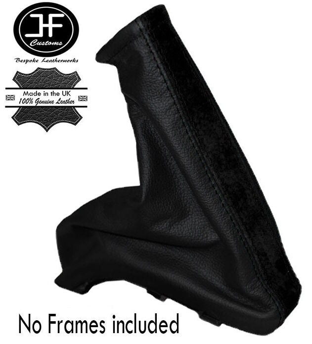 BLACK LEATHER & BLACK SUEDE HANDBRAKE GAITER FITS VAUXHALL ASTRA G MK4 COUPE