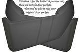 BLACK STITCH FITS VW T4 TRANSPORTER CARAVELLE 90-03 2X DOOR POCKETS COVERS