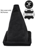 BLACK STITCHING REAL SUEDE GEAR GAITER FOR VW GOLF MK1 RABBIT JETTA CABRIO