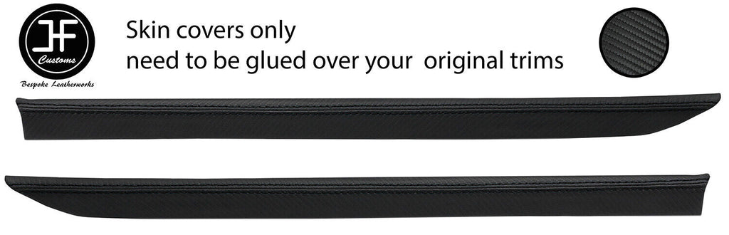 BLACK STITCH 2X A PILLAR CARBON VINYL COVERS FOR SMART FORTWO 450 1998-2007