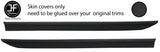BLACK STITCH 2X A PILLAR CARBON VINYL COVERS FOR SMART FORTWO 450 1998-2007