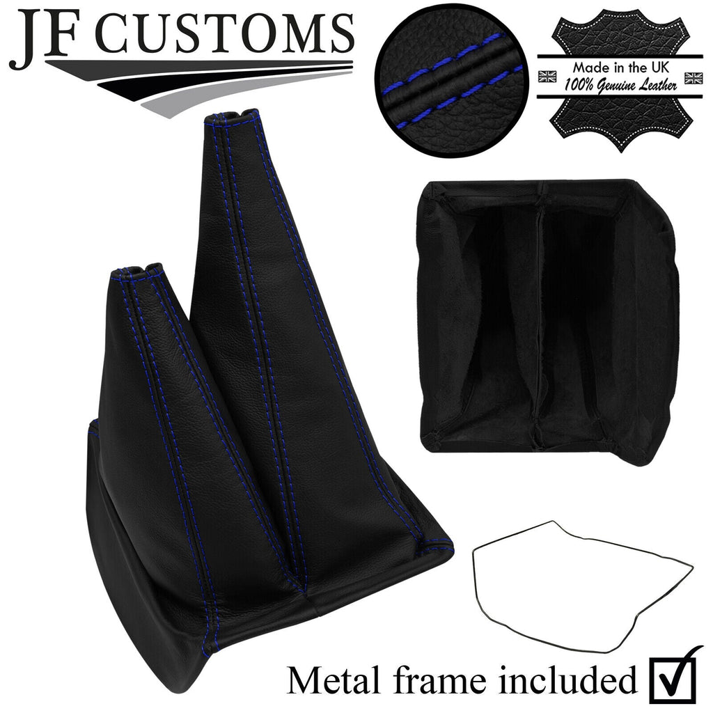 BLUE STITCH TOP-GRAIN LEATHER GEAR + METAL FRAME FITS NISSAN NAVARA D21 D22