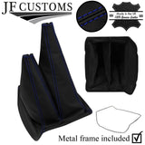 BLUE STITCH TOP-GRAIN LEATHER GEAR + METAL FRAME FITS NISSAN NAVARA D21 D22