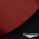 DARK RED LEATHER LOWER STEERING WHEEL TRIM COVER+FRAME FITS VW GOLF MK5 03-09